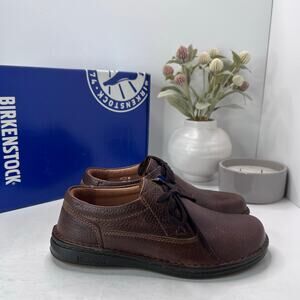 Birkenstock Memphis Leather Shoes Dark Brown Women 6/Men 4 EU 37 Narrow Fit